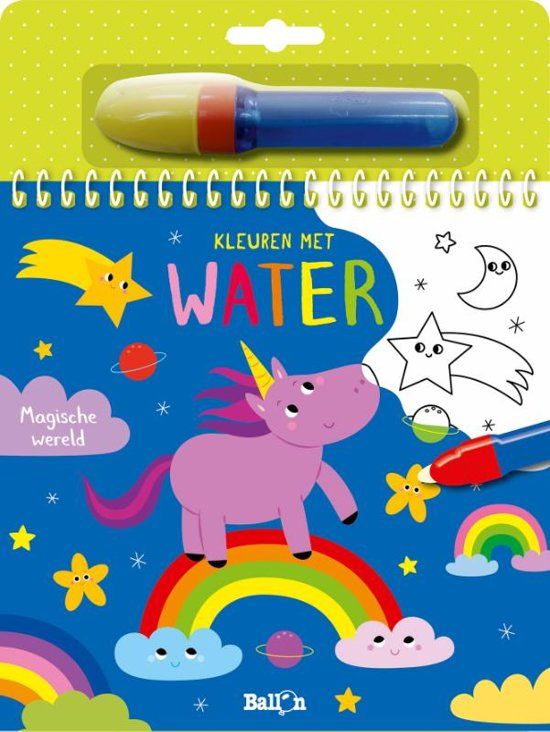 Panda - Kleuren met water 0 - Magische wereld - blauw