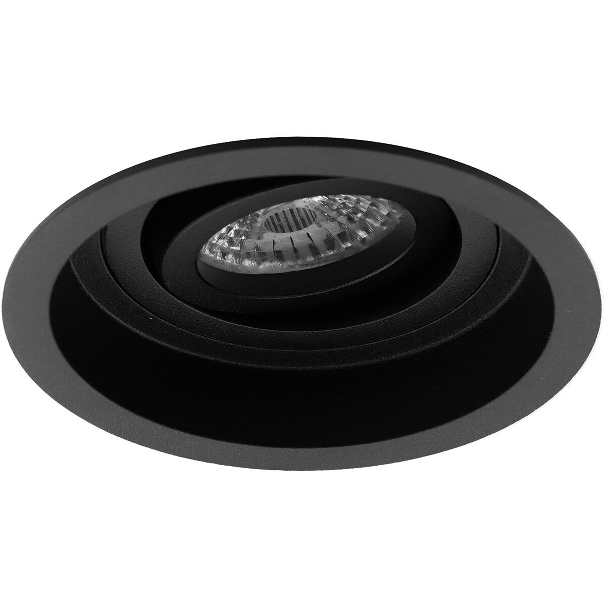 Pragmi Domy Pro - Inbouw Spot Armatuur Rond - GU10 - Mat Zwart - Ø105mm