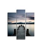 Homemania Wandafbeelding, 3-delig, natuur en landschappen per woonkamer, slaapkamer, meerkleurig, 57 x 0,3 x 60 cm, HM203MDF27, MDF