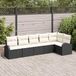 Maison Exclusive - Salon de jardin avec coussin 6 pcs Noir Poly rotin