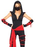 LEG AVENUE 85087 - 5-delig dodelijk ninja-kostuum, dames carnaval