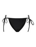 PIECES - PCBAOMI BIKINI TIE BOTTOM BC - Dames - Badpakken - Zwart - Effen - Jersey - Polyester/Elastaan - Maat XL