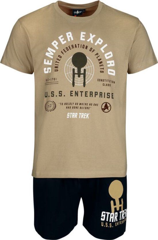 Star Trek Semper Exploro Pyjama meerkleurig Katoen - Mannen 3XL