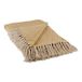 DII Diamond Plaid Geweven Katoen Collectie, 127 x 152 cm, honinggoud