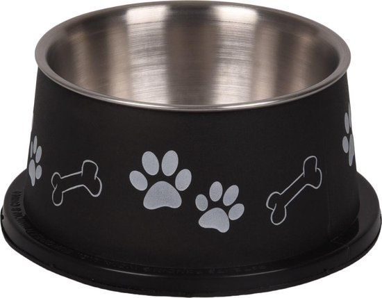 Flamingo Kena - Eetpot Honden - Zwart - 13cm - 640ml