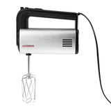 GASTROBACK 40983 Design handmixer Pro, 5 snelheden en turbo-functie, Dural-aluminium geborstelde behuizing, 500 watt, zilver, zwart