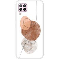 P40 Lite One line bruin beschermende siliconen case