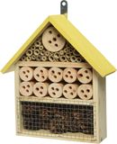 Decoris Geel vlinderhuis/bijenhuis/wespenhotel voor insecten 29 cm