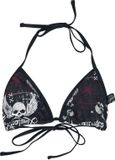 Rock Rebel by EMP Zwarte Triangel-Bikinitop Mix and Match met Uitneembare Pads - Dames - XL
