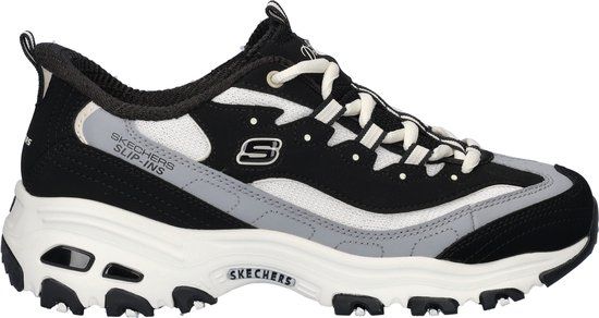 Skechers D LITES-SMOOTH NOSTALGIA Dames Instappers - Zwart - Maat 38