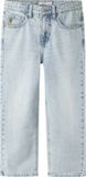 Jeans Droit Jambe Bleu Clair Denim
