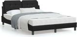 Maison Exclusive - Zadar Cadre de lit avec matelas, Noir, 120 x 200 cm, Similicuir