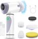 Merkloos Spin scrubber rechargeable - cleaning brush with 5 brush heads - tile cleaning device - scrubbing brush - waterproof - bathroom kitchen - Electric cleaning brush
