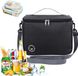 Sac isotherme non-marque Sac à lunch Isolé Pliable Réutilisable Haute Capacité Voyage Pique-nique Randonnée Barbecue Sac isotherme 13L Bleu foncé, Gris, Noir