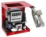 Diesel Dieseloverpomppomp - Pompe à carburant électrique - 550 W - 2800 tr/min - Débit de 60 litres par minute - Auto-amorçante - Avec débitmètre - Rouge