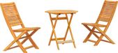 vidaXL Opvouwbare Bistroset 3-delig Bruin Massief Acacia Hout