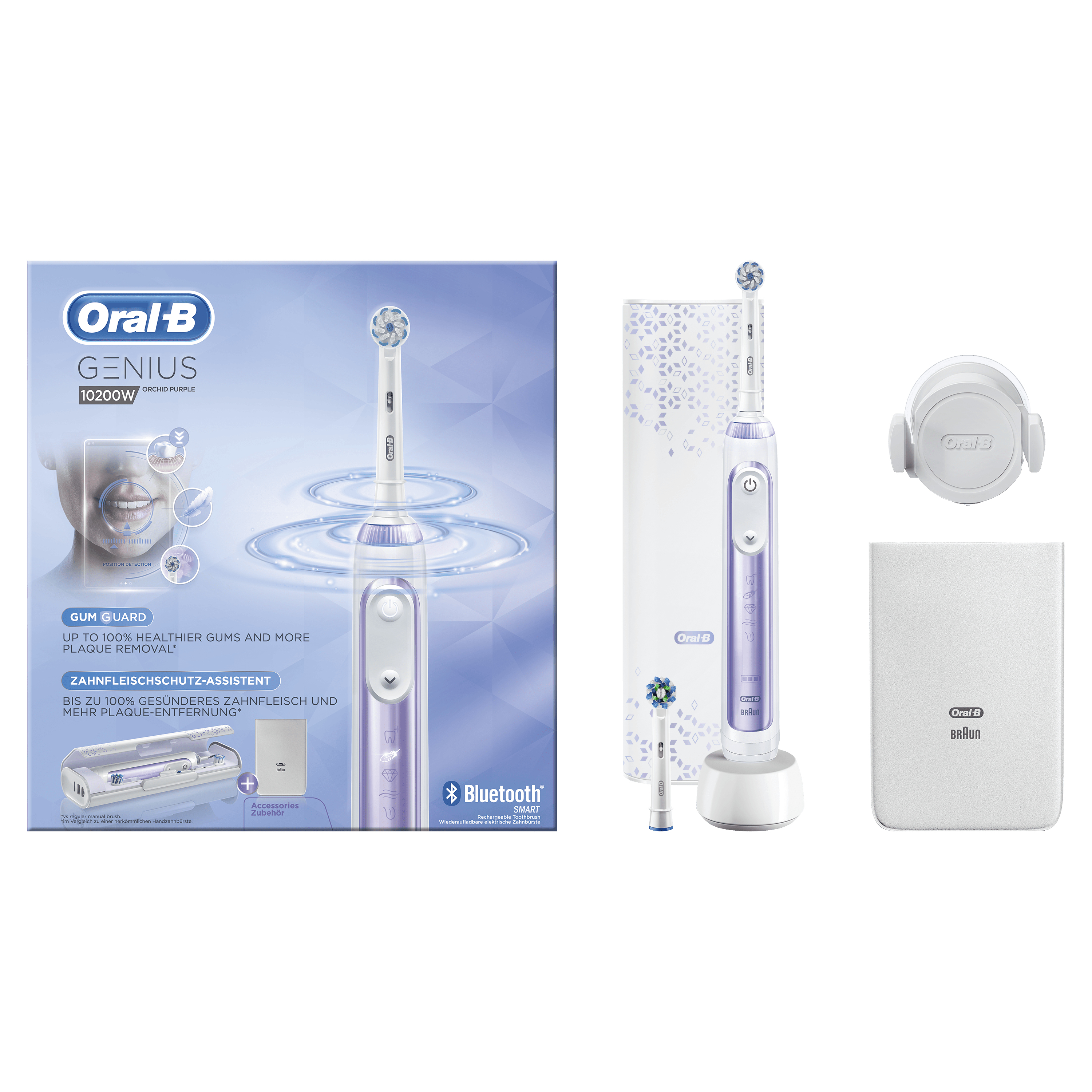 Oral-B Genius 10200W Elektrische Tandenborstel Paars Powered By Braun