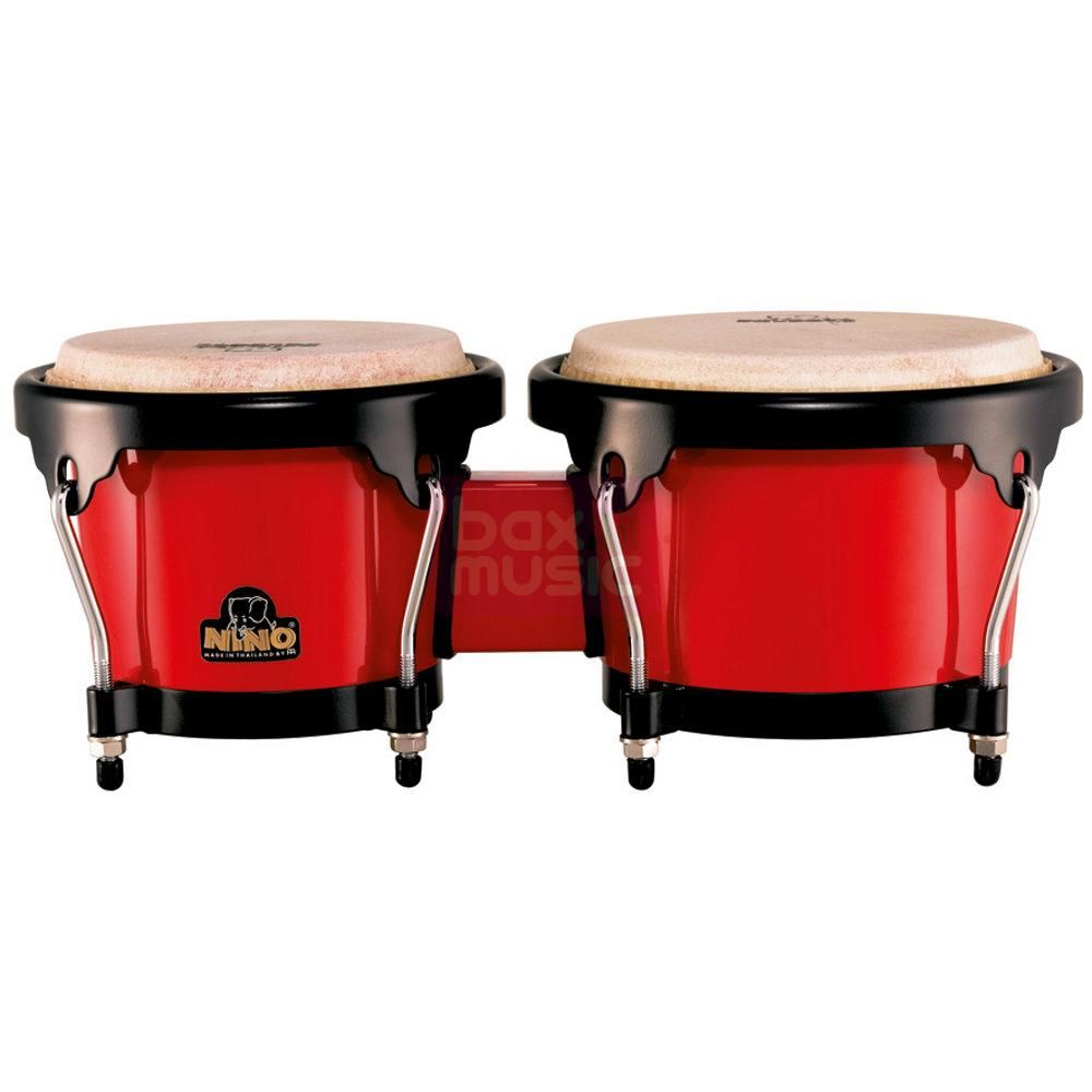 Nino Percussion NINO17R-BK Bongo - 6.5 en 7.5 inch - Rood