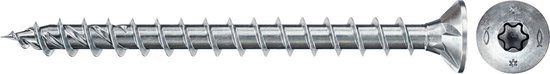 fischer Power-Fast II CTF 4,5 x 35 mm BC verzonken kop met binnenster TX20 volledig schroefdraad gegalvaniseerd blauw gepassiveerd - 670258