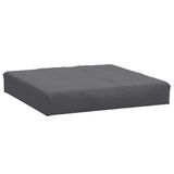 VidaXL Palletkussen 60x60x9,5 cm stof gemêleerd antracietkleurig