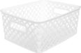 5Five Opbergmand/box van kunststof - grijs - 19 x 25 x 10 cm - 4 liter