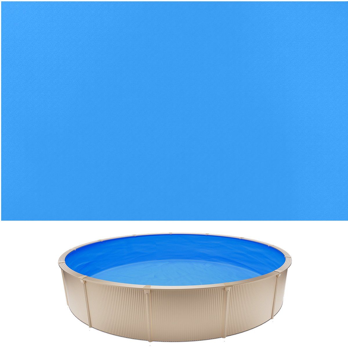 VEVOR Zwembadfolie 3,5 M, Zwembadfolie voor Een Wandhoogte van 120 cm, Vervangingsfolie van PVC, Binnenfolie 0,8 mm Dik, Unibead Zwembadfolie, Vervangingsfolie, Geschikt voor Bovengrondse Zwembaden, Blauw