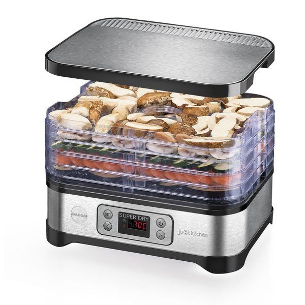 Macom Superdry Food Dehydrator - Black & Stainless Steel - 450W