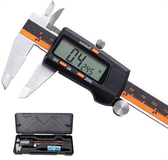 Optimus Professionele Digitale Schuifmaat - 150mm - RVS - Incl. Opbergcase & Batterijen