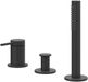 IVY Bond Baignoire-combinatie mit 3 Löchern, Armatur mit ausziehbarer Handbrause ohne Auslauf - Mat Zwart