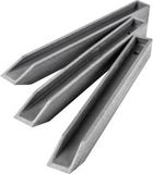 Wovar Piketpaaltjes Gerecycled Kunststof Grijs 38 cm | 10 stuks