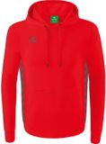 Erima Essential Team Hoodie Heren Slate Grey / Rood XL