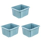keeeper Bak emil, stapelbaar door draaien, 41 x 34,5 x 22 cm, 24 l, blauw (Nordic Blue), 3 stuks