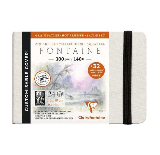 Clairefontaine Fontaine aquarel notebook A6 300g hot pressed
