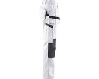 Blåkläder Dames Schilders Werkbroek 7131-1210 - Wit/Donkergrijs - C46