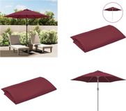 vidaXL Vervangingsdoek voor parasol 300 cm bordeauxrood
