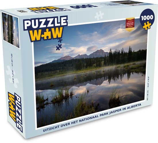 MuchoWow Puzzel Uitzicht over het Nationaal park Jasper in Alberta - Legpuzzel - Puzzel 1000 stukjes volwassenen