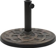 Maison Exclusive base de parasol ronde, 19 kg, bronze, résine polyéthylène