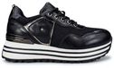 Permani Baskets plateforme femme similicuir chaussures de loisir noir Rivan taille 41