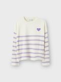 NAME IT Meisjes Trui - Viscose, Polyester, Elastaan - Gestreept - Paars - Maat 146/152