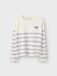 NAME IT Meisjes Trui - Viscose, Polyester, Elastaan - Gestreept - Paars - Maat 146/152
