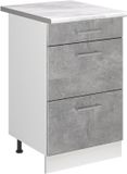Vicco Keukenonderkast R-Line, Beton/Wit, 50 cm