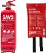 SAVS Boîte extincteur - Agent poudre - Extincteur poudre 2 kg & Couverture anti-feu 100x100cm