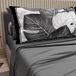 PETTI Artigiani Italiani - Katoenen beddengoed met kussenslopen met digitale print, beddengoed voor Frans bed, donkergrijs, 100% Made in Italy