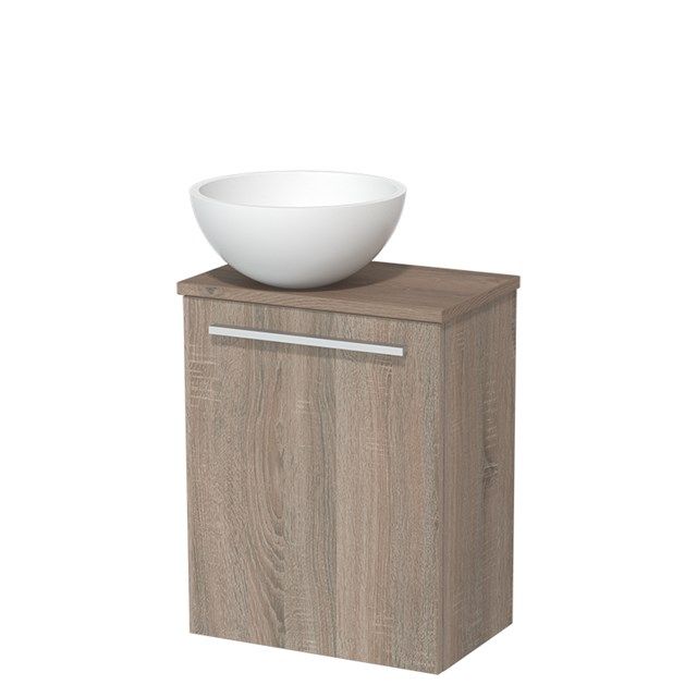 Maxaro Toiletmeubel Modulo Eiken Vlak 41 cm Middenbruin