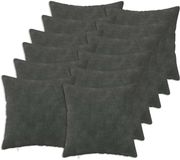 vidaXL Kussensloop HEERLEN Antraciet 50 x 50 cm (12 stuks)