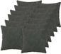 vidaXL Kussensloop HEERLEN Antraciet 50 x 50 cm (12 stuks)