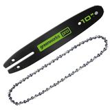 Greenworks 10" Vervangende Pole Zaagbalk en Ketting Combo-1/4" Pitch