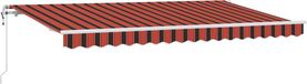 vidaXL Uitschuifbare luifel Oranje 350 x 200 cm Polyester