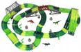 NOBO KIDS Piste de course avec parc de dinosaures : Piste flexible et voiture de course