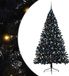vidaXL - Kunststof - Voorverlichte - Kerstboom - met - 300 - LED - Zwart - 240 - cm - PVC